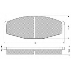 PF1156 PROCODIS FRANCE Комплект тормозных колодок, дисковый тормоз
