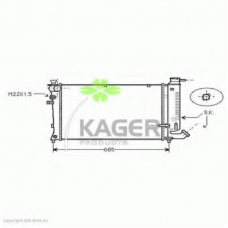 31-0173 KAGER Радиатор, охлаждение двигателя