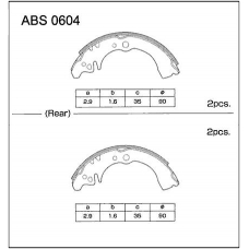 ABS0604 Allied Nippon Колодки барабанные