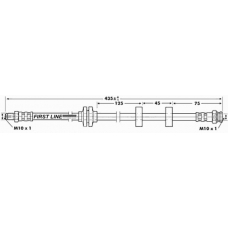 FBH6955 FIRST LINE Тормозной шланг