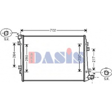 040029N AKS DASIS Радиатор, охлаждение двигателя