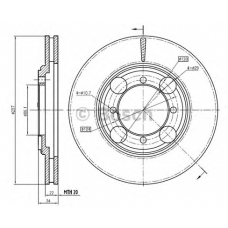 0 986 BB4 347 BOSCH Тормозной диск