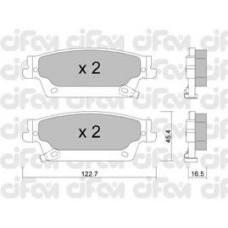 822-701-0 CIFAM Комплект тормозных колодок, дисковый тормоз