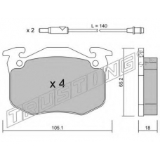 092.0 TRUSTING Комплект тормозных колодок, дисковый тормоз