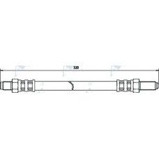 HOS3296 APEC Тормозной шланг