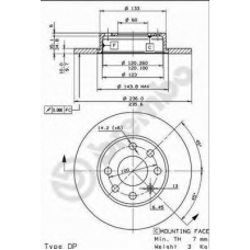 BS 7253 BRECO Тормозной диск