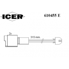 610455 E ICER Сигнализатор, износ тормозных колодок