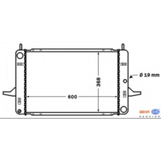 8MK 376 714-121 HELLA Радиатор, охлаждение двигателя