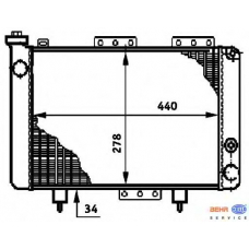 8MK 376 720-041 HELLA Радиатор, охлаждение двигателя