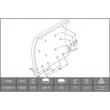 K19091.0TG FERODO Комплект тормозных башмаков, барабанные тормоза