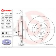 09.8877.30 BREMBO Тормозной диск