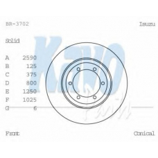 BR-3702 KAVO PARTS Тормозной диск