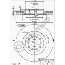 09.8004.10 BREMBO Тормозной диск