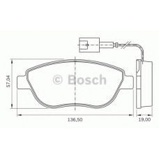 0 986 BB0 517 BOSCH Комплект тормозных колодок, дисковый тормоз