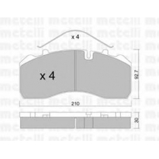 22-0584-0 METELLI Комплект тормозных колодок, дисковый тормоз