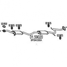 01.59020 MTS Средний глушитель выхлопных газов