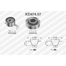 KD474.07 SNR Комплект ремня грм