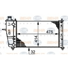 8MK 376 720-334 HELLA Радиатор, охлаждение двигателя