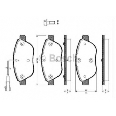 0 986 TB2 415 BOSCH Комплект тормозных колодок, дисковый тормоз