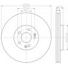 8DD 355 113-241 HELLA Тормозной диск