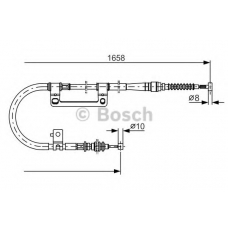 1 987 482 100 BOSCH Трос, стояночная тормозная система