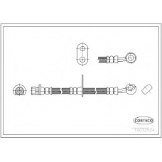 19032524 CORTECO Тормозной шланг
