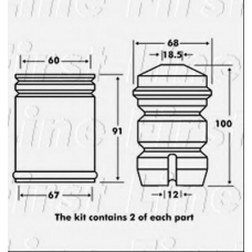 FPK7018 FIRST LINE Пылезащитный комплект, амортизатор