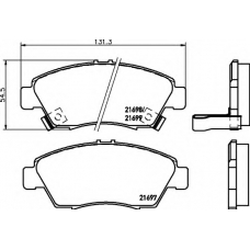 8DB 355 016-521 HELLA Комплект тормозных колодок, дисковый тормоз