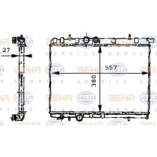 8MK 376 717-534 HELLA Радиатор, охлаждение двигателя