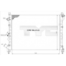 728-0036 TYC Радиатор, охлаждение двигателя