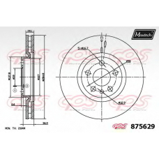 875629.6980 MAXTECH Тормозной диск