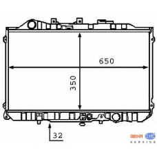 8MK 376 708-051 HELLA Радиатор, охлаждение двигателя