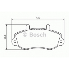 0 986 494 288 BOSCH Комплект тормозных колодок, дисковый тормоз