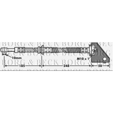 BBH7463 BORG & BECK Тормозной шланг