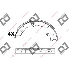 BS1147 DJ PARTS Комплект тормозных колодок