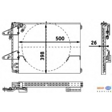 8FC 351 317-191 HELLA Конденсатор, кондиционер