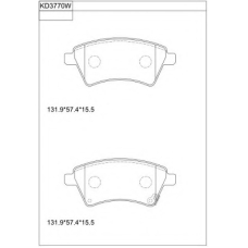 KD3770W ASIMCO Комплект тормозных колодок, дисковый тормоз