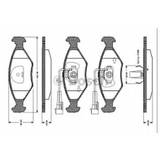 0 986 TB2 156 BOSCH Комплект тормозных колодок, дисковый тормоз