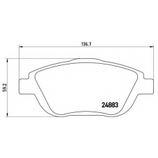 P 61 103 BREMBO Комплект тормозных колодок, дисковый тормоз