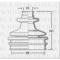 BCB2201 BORG & BECK Пыльник, приводной вал