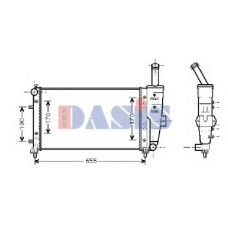 080069N AKS DASIS Радиатор, охлаждение двигателя