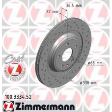 100.3334.52 ZIMMERMANN Тормозной диск