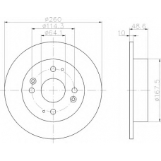 8DD 355 105-311 HELLA Тормозной диск