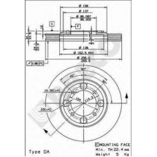 BS 8183 BRECO Тормозной диск