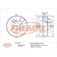 BD-3971 FREMAX Тормозной барабан