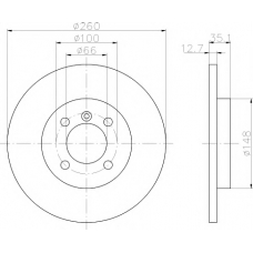 8DD 355 100-631 HELLA PAGID Тормозной диск