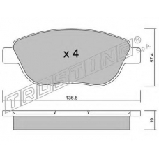 331.1 TRUSTING Комплект тормозных колодок, дисковый тормоз