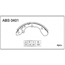 ABS0401 Allied Nippon Колодки барабанные