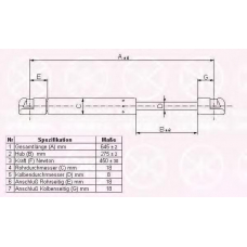 00137120 KLOKKERHOLM Газовая пружина, крышка багажник