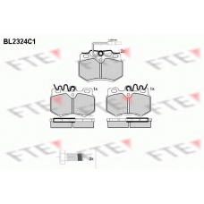 BL2324C1 FTE Комплект тормозных колодок, дисковый тормоз